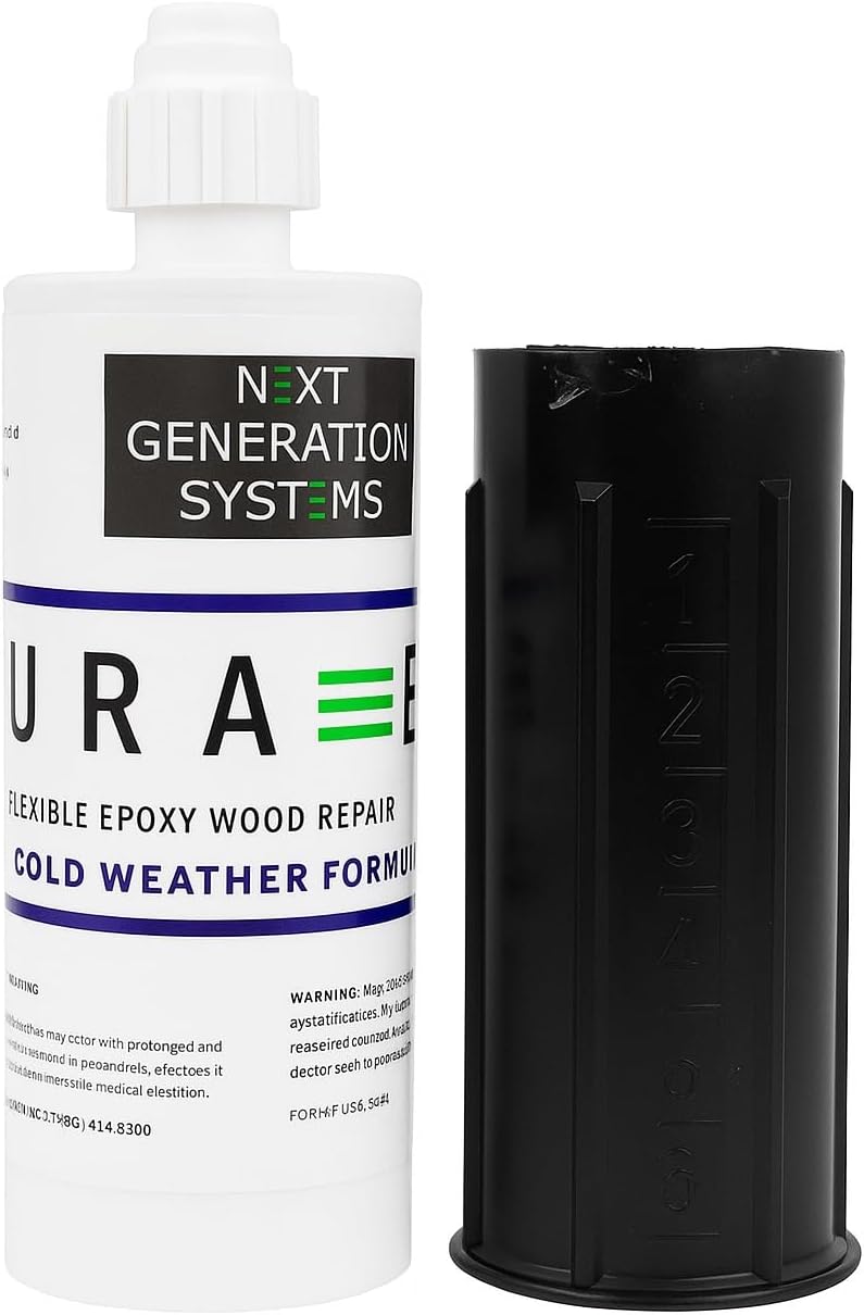 Flexible Wood Repair Epoxy Filler. Cold Weather Formula. Resealable. 150ml 2N1 Cartridge