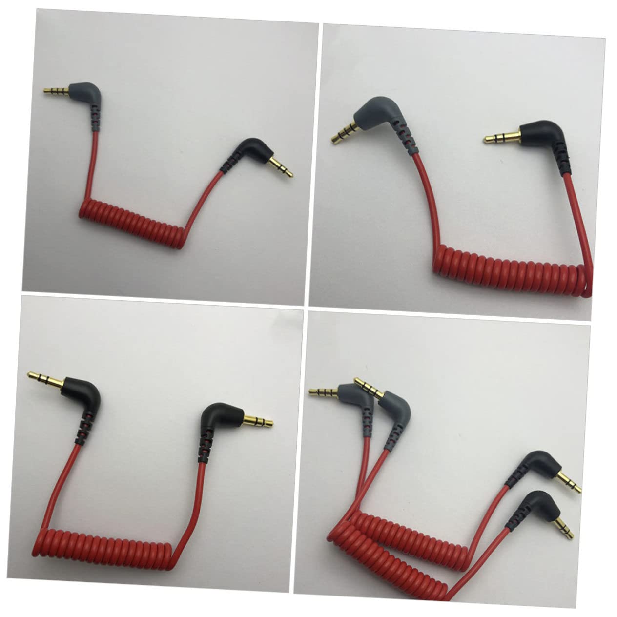 UKCOCO 6stücke Audioadapterkabel Rotes Audio-verbindungskabel Für Außenmikrofone Verlustfreier Langlebig Lang