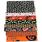 halloween sweatstoff ❤ QUALITÄT: Der Aufdruck auf dem Stoff wird durch Pigmenttinten Digitaldruck hergestellt. Dank diesen ist das Muster langlebig, nicht spürbar, Abriebfest beim Gebrauch, der Druck reißt und bricht beim dehnen nicht, ist nicht fusselig
