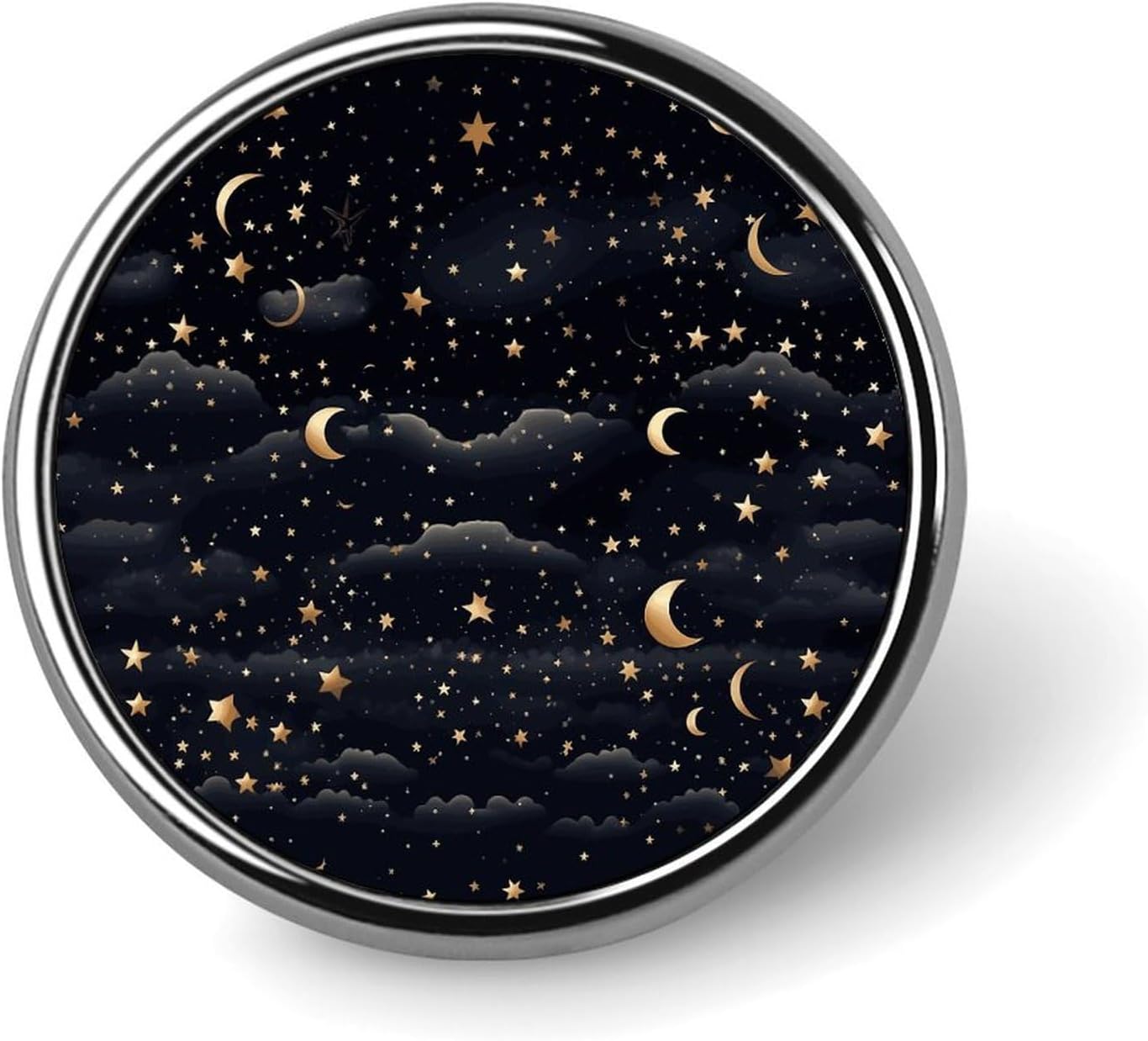 Stars Moon Round Badge Lapel Pin for Bag Hat Backpack