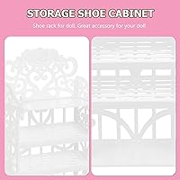 Vista 7 de NUOBESTY Estante para zapatos de muñeca, muebles de casa de muñecas en miniatura para niña, accesorios para muñecas