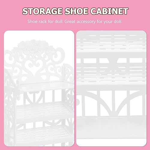 Miniatura 7 de NUOBESTY Estante para zapatos de muñeca, muebles de casa de muñecas en miniatura para niña, accesorios para muñecas