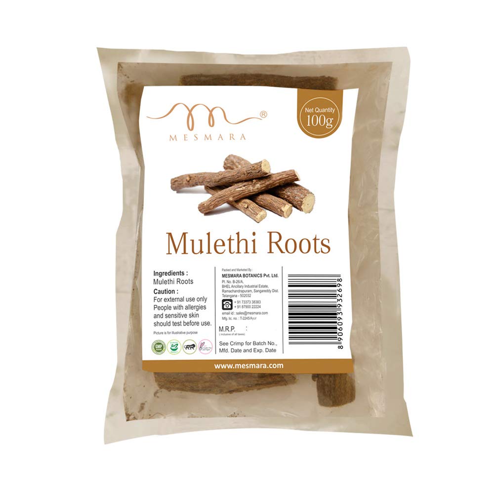 Mesmara Mulethi/Yashtimadhu/Jeshthamadha/Glycyrrhiza glabra/Licorice Root 100g
