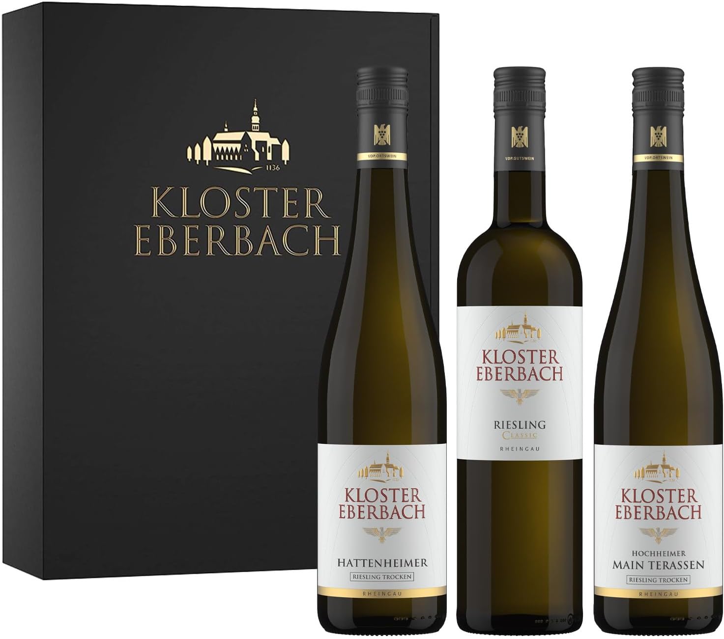 Kloster Eberbach - Gift Set - 3 Premium Riesling (Classic, Dry) from Rheingau, Germany (3 x 0.75 l)