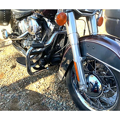Mofun Engine Guard Protector Frame Crash Bar Highway Chrome Compatible With 2000-2017 Harley Softail Fl Deluxe Fat Boy Slim Heritage Springer Classic Cross Bones #TOP1