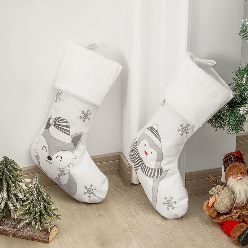 Calcetines Navideños 3D De NIBESSER - Juego De 4 Con Papá Noel, Reno, Muñeco De Nieve Y Oso - Para Chimenea, Árbol Y Decoración