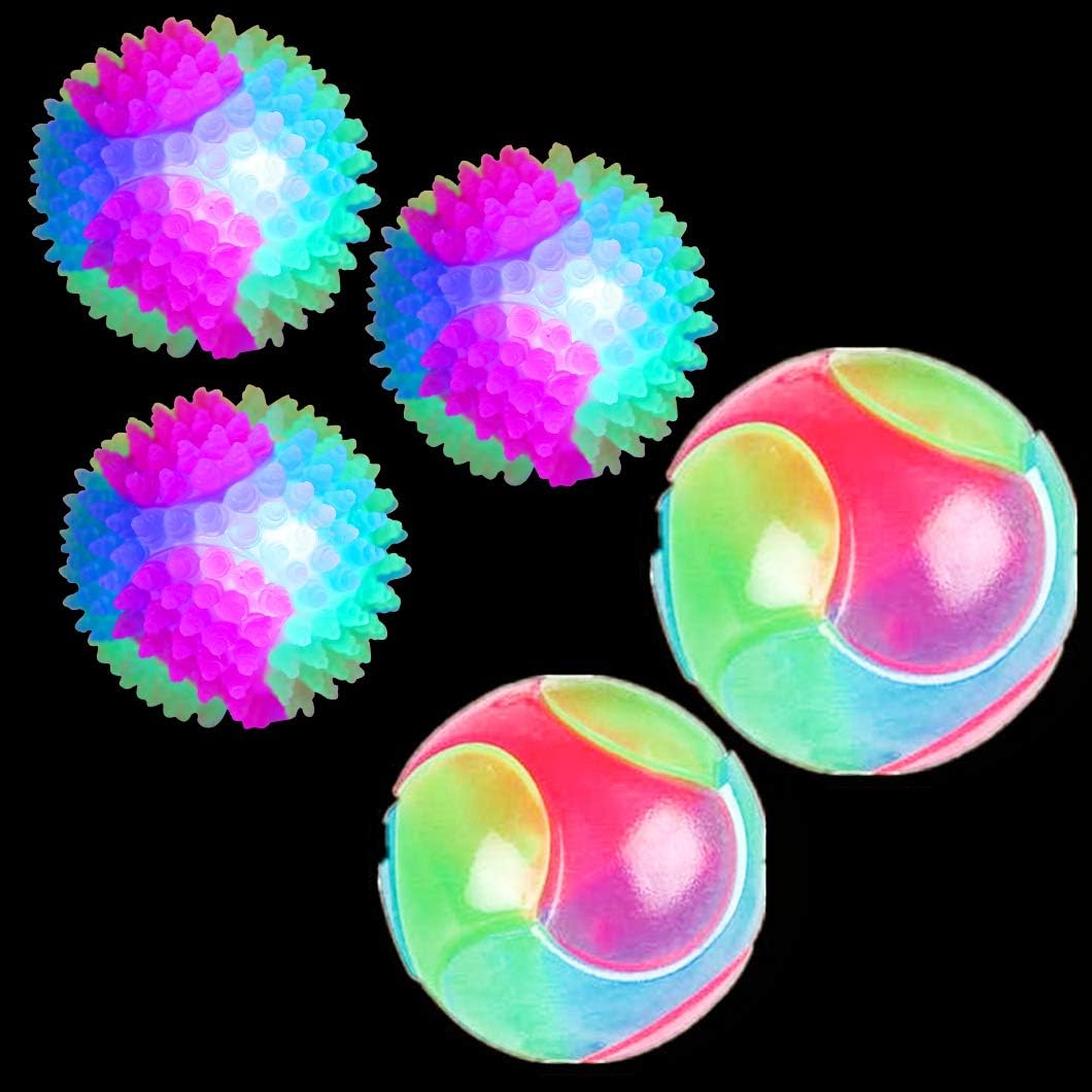 Rolin Roly Dog Ball Flashing Light Up Dog Ball Color Changing Bouncing