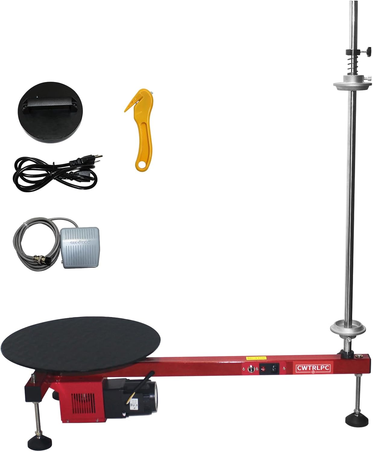 Electric Stretch Film Wrapping Bench,Film Dispenser Wrap Machine,Heavy Duty Film Wrapper Table Pallet Box Shrink for 12-28in Film, 110V