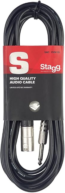 STAGG SAC3PXMDL - Patchcord audio - 3 metry - 1x XLR męski/1x jack męski - 6,3 mm