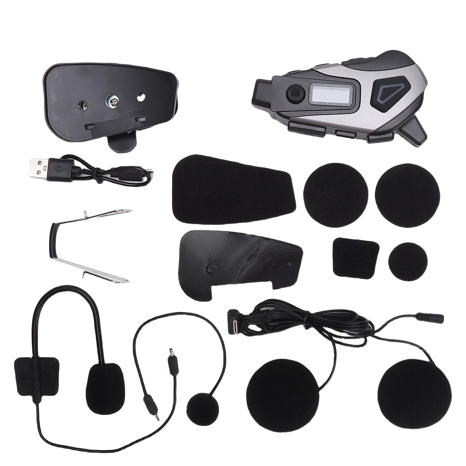 GOWENIC Caméra de Casque de Moto étanche IPX8 1080P Enregistreur Vidéo HD, Réduction du Bruit des écouteurs sans Fil pour Les Déplacements en Ville, Installation Facile