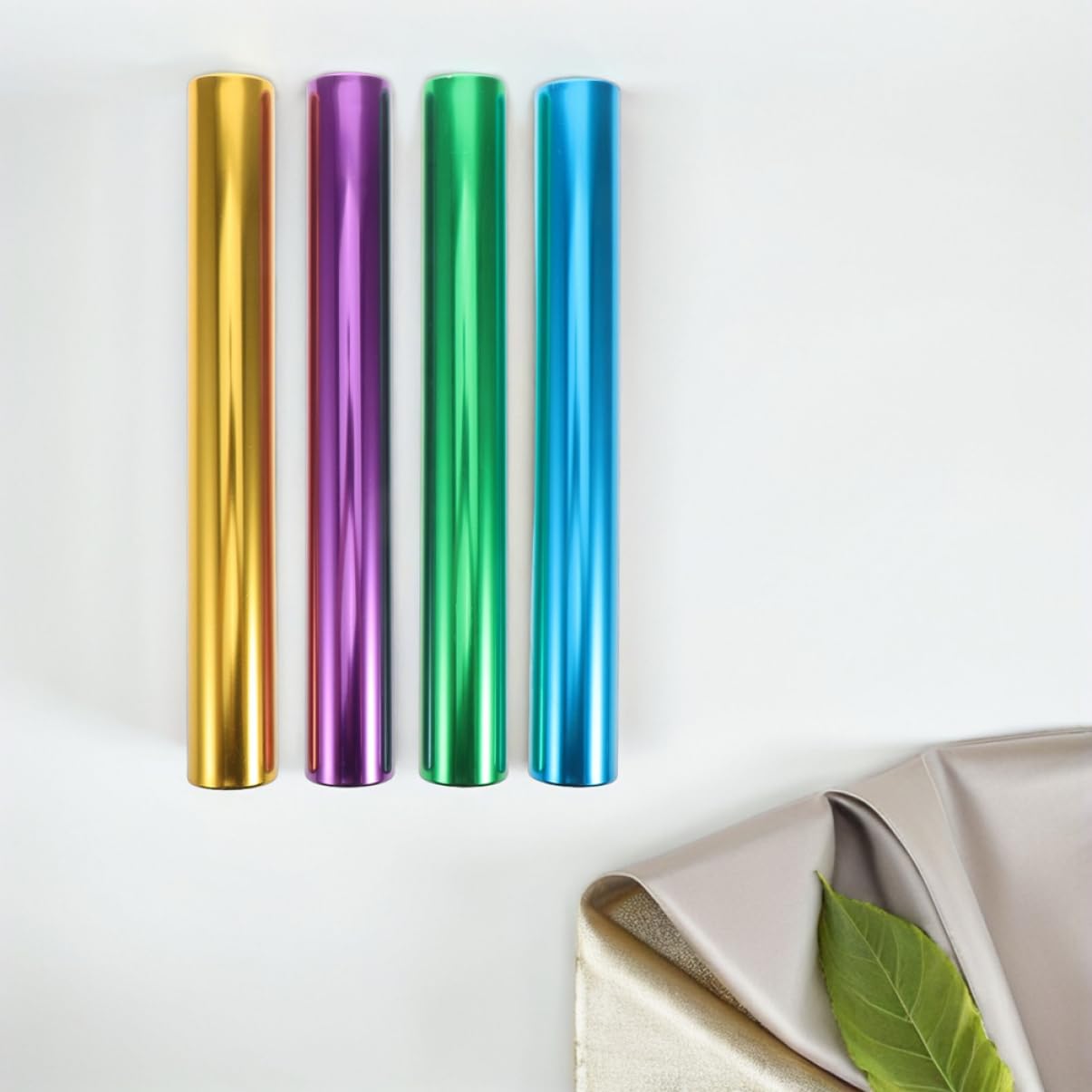 BESPORTBLE Lot De 4 Barres De Relais en Aluminium pour La Course : Barres De Course Électrolytiques De Précision pour L'école ; Barres De Course Légères Et Simples pour Les Épreuves sur