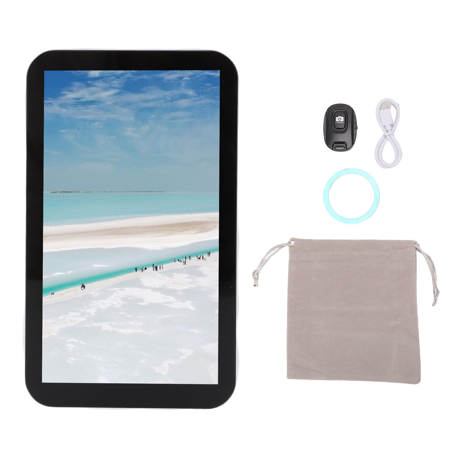 Drahtloser Selfie -Monito -Bildschirm für Phone Android, 3,97 Zoll 5G WLAN Magnetic Phone Vlog Selfie Bildschirm 3 Level Helligkeit Zurück Kamera -Monito mit Fernbedienung