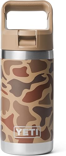 Miniatura 29 de YETI Rambler Jr. - Botella de 12 onzas para niños, con tapa con pajilla Humedales Marrón,verde bosque negro,Polvo lunar - Texturizado,marino,Power
