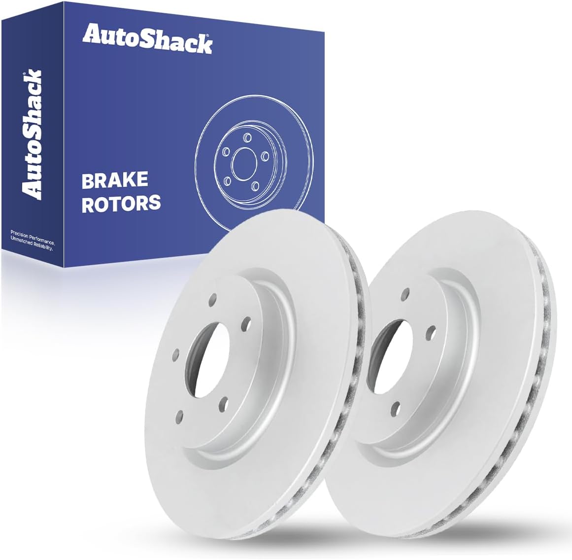 AutoShack Front Vented Coated Brake Rotors 2-PC Set Replacement for 2013-2024 Nissan Altima ArmorStop 11.65" (296 mm)
