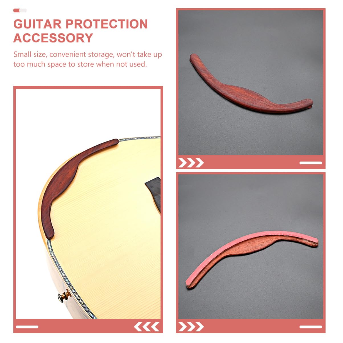 ibasenice 4pièces Guitare Repose-bras Bois Accessoire De Remplacement Pour Guitare Acoustique Et Classique Pratique Et Compatible Avec Les Modèles