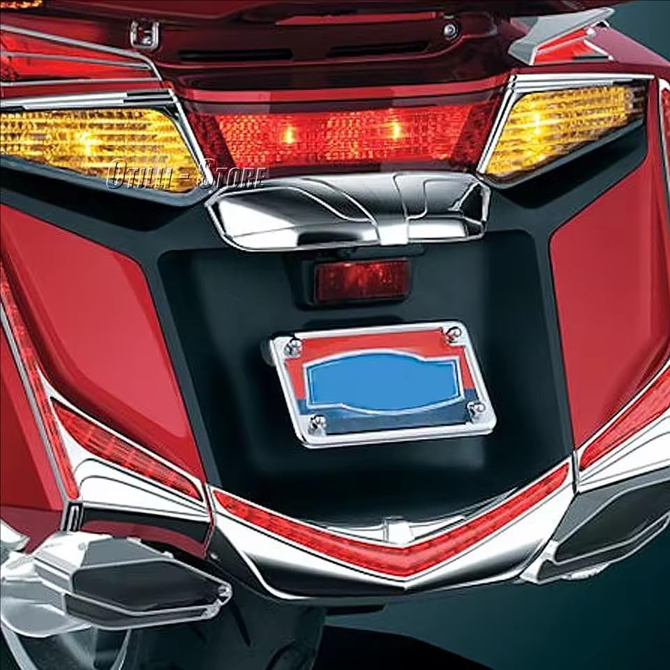 Motorcycle Accessories Chrome Rear License Plate Hood Trim Fits for Honda Goldwing GOLDWING GL1800 GL 1800 F6B 2012-2014 2015 2016 2017