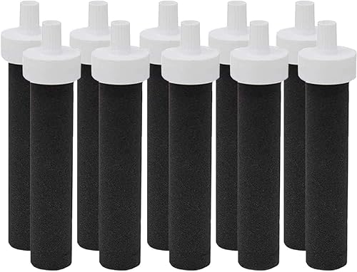 Filtro de botella de agua de repuesto para Brita BB06 compatible con Brita Hard Side y Sport Bottle Filter - Sin BPA (paquete de 10A)