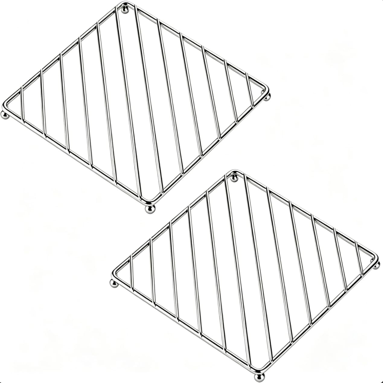 2 Pack Trivets, Rectangle Heat Resistant Pot Holder