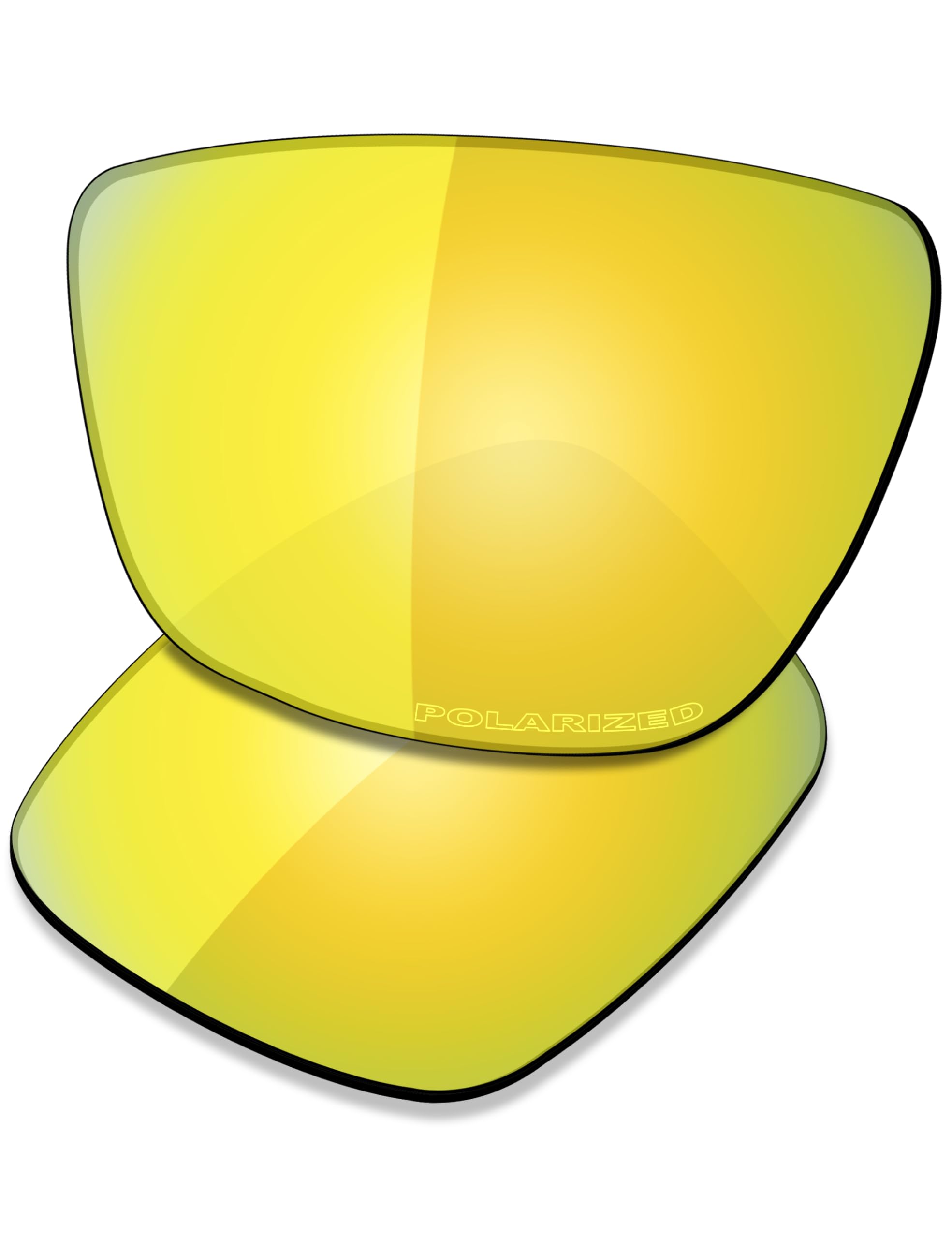 SAUCER Premium Replacement Lenses for Oakley Leffingwell OO9100 Sunglasses High Defense - 24K Gold Polarized