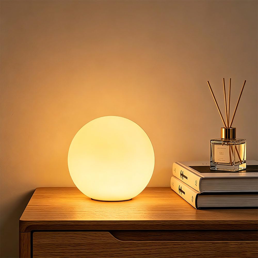 Lampa LED z kulą kulową, 15 cm kula świetlna LED dla dzieci, 16 ściemnianych kolorów i 4 tryby, świecąca kulowa lampa nastrojowa z pilotem, ładowalna kula nocna lampy, wodoodporne, zewnętrzne globusy