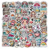 BIGZORO Pack 50 PCS Good Vibes Stickers Print Inspirational Waterproof Vinyl Decals Items for Adults Teens Kids Labels Decoration Laptop Phone Case Water Bottle Scrapbooks Bumper