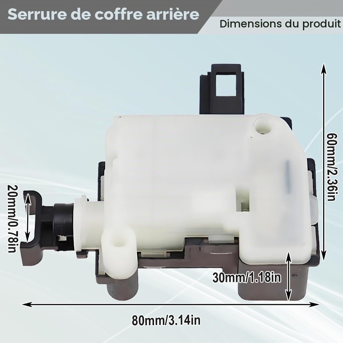 ZAMDOE 3B0959781C Serrure Hayon 2-Pôles pour VW Passat Golf 4 IV Polo 9N New Beetle Bora Touareg pour Skoda Octavia Superb pour Audi TT Roadster Cabriolet Berline Break Verrouillage centralisé Coffre