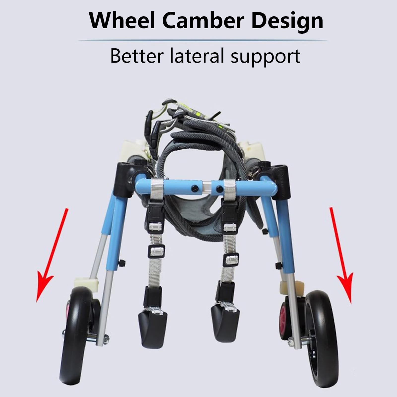 Fauteuil Roulant Pour Chien,Pattes ArrièRe,4 Roues Chien,Attelle D'Exercice Marcheur Handicapé,Aide à La Marche Avant BlesséEs/ParalyséEs,Pour Chariot Animaux Petite,Moyenne Et Grande Taille(XL,Blue)
