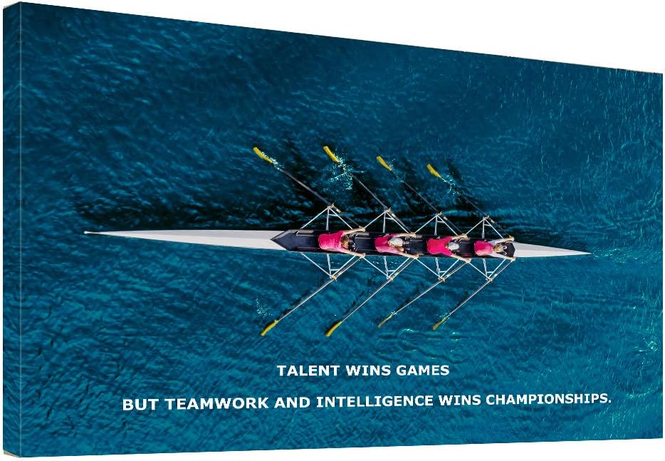 Inspirational Office Teamwork Canvas Wall Art- Enterprise Quotes Motivational Wall Art Canvas Print Picture Painting Framed for Office Hallway Home Decor-20"x40" 20"x40"(50x100cm) teamwork