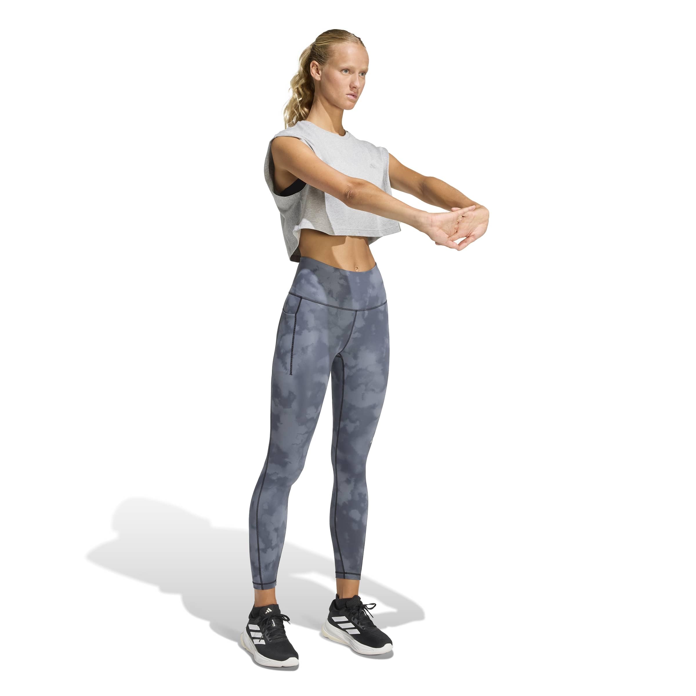 adidas dames ADI365 Climacool AOP Running 7/8 Leggings, black, XL