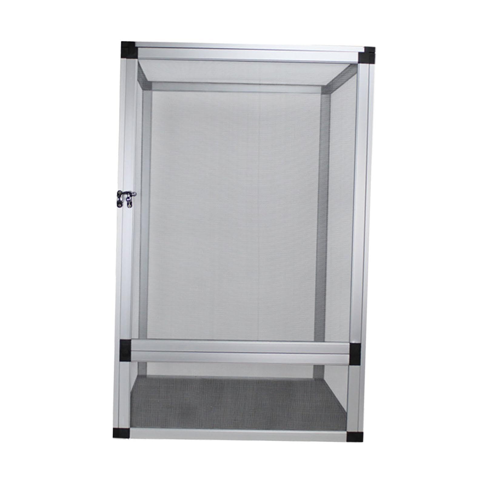 Baoblaze Jaula para Reptiles Terrario Ventilado Hábitat Multifuncional Recinto para Mascotas Observación de 360° para Camaleón Serpiente Dragón, Plata