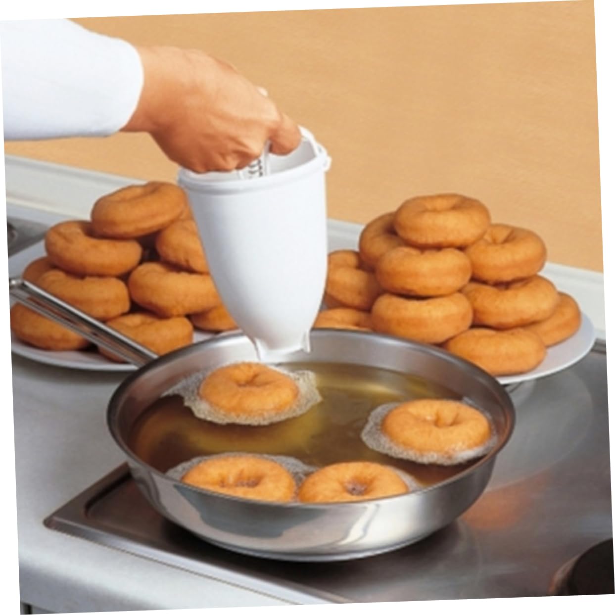 BRIGHTFUFU Fry Machine 1pc Doughnut Maker Doughnut Mould Easy to Use for Diy Baking