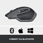 Souris sans fil Logitech MX Master 2S édition Bluetooth – Utilisable sur n'importe quelle surface, défilement hyper-rapide, ergonomique, rechargeable, contrôle jusqu'à 3 ordinateurs Apple Mac et Windows - Graphite