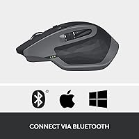Vista 6 de Logitech MX Master 2S - Mouse inalámbrico Bluetooth Edition, multisuperficie, desplazamiento hiperrápido, ergonómico, recargable, conecta hasta 3