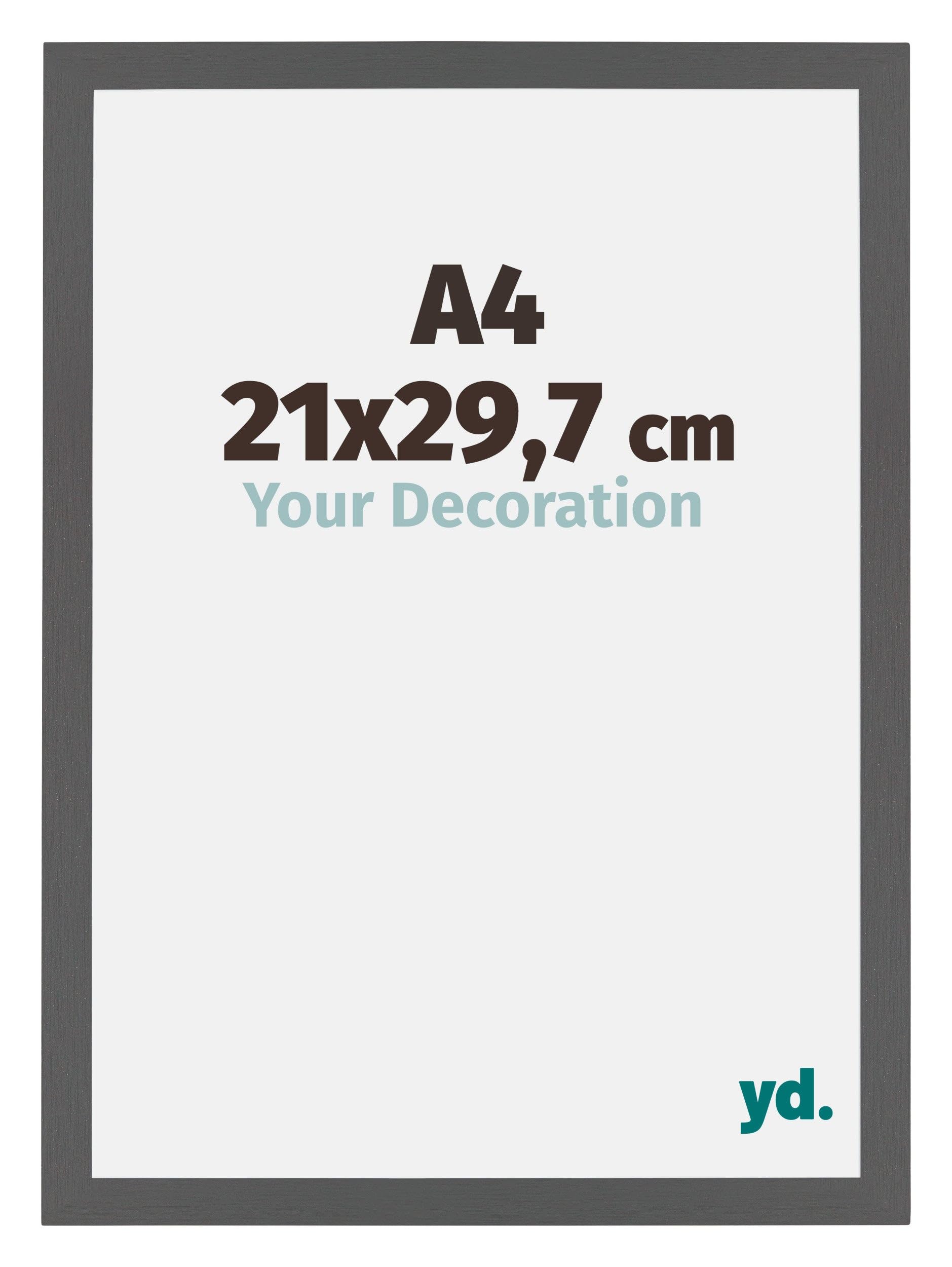 Your Decoration - Picture Frame A4 21x29,7 cm - Anthracite - Decorative Wall Frame in MDF with Antireflection - Frame A4 21x29,7 - Mura โ image 1