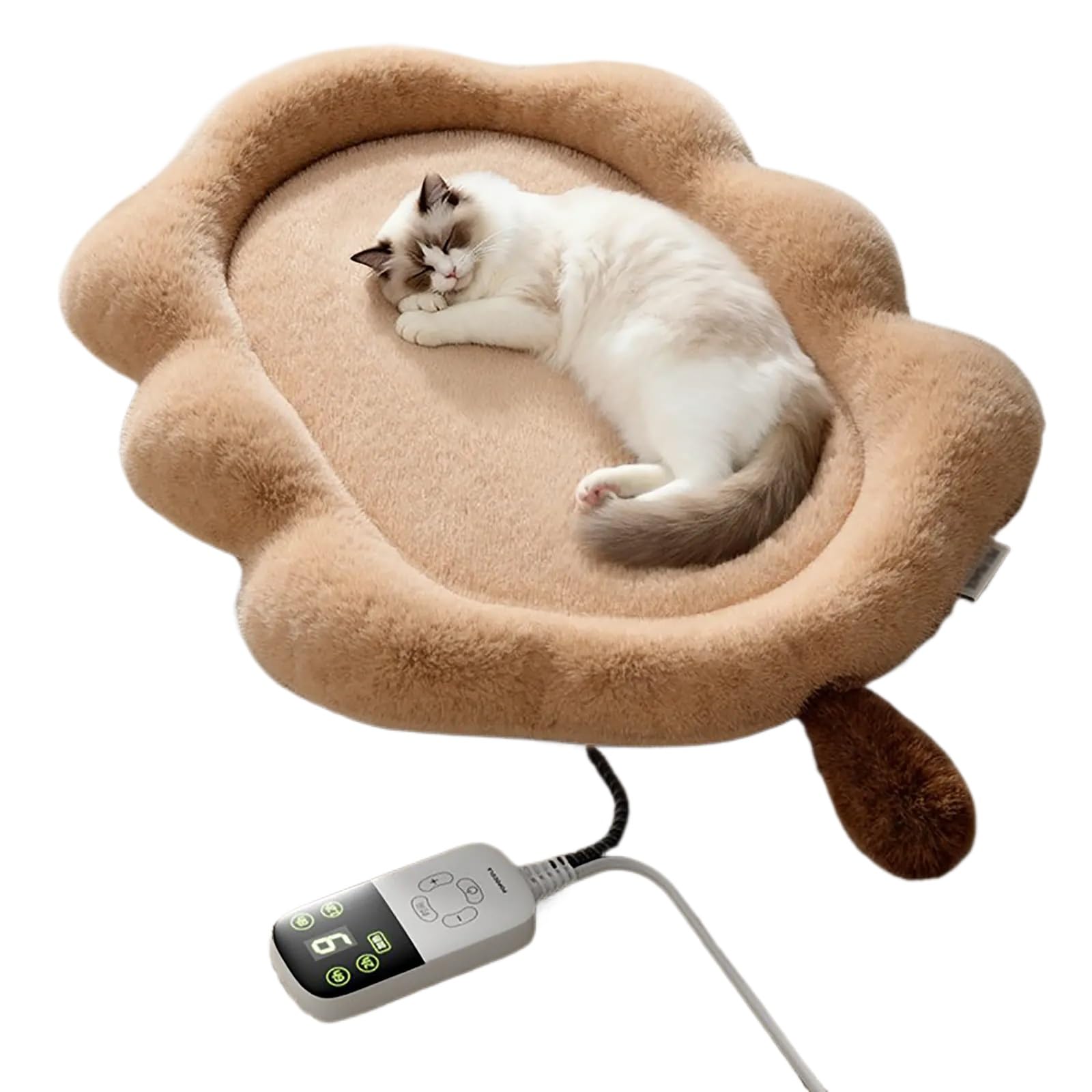 Tappetino Riscaldante per Gatti, Tappetini Riscaldanti per Cani, Design Staccabile, Temperatura Regolabile, Morbidi e Confortevoli, per Cani e Gatti(Large)