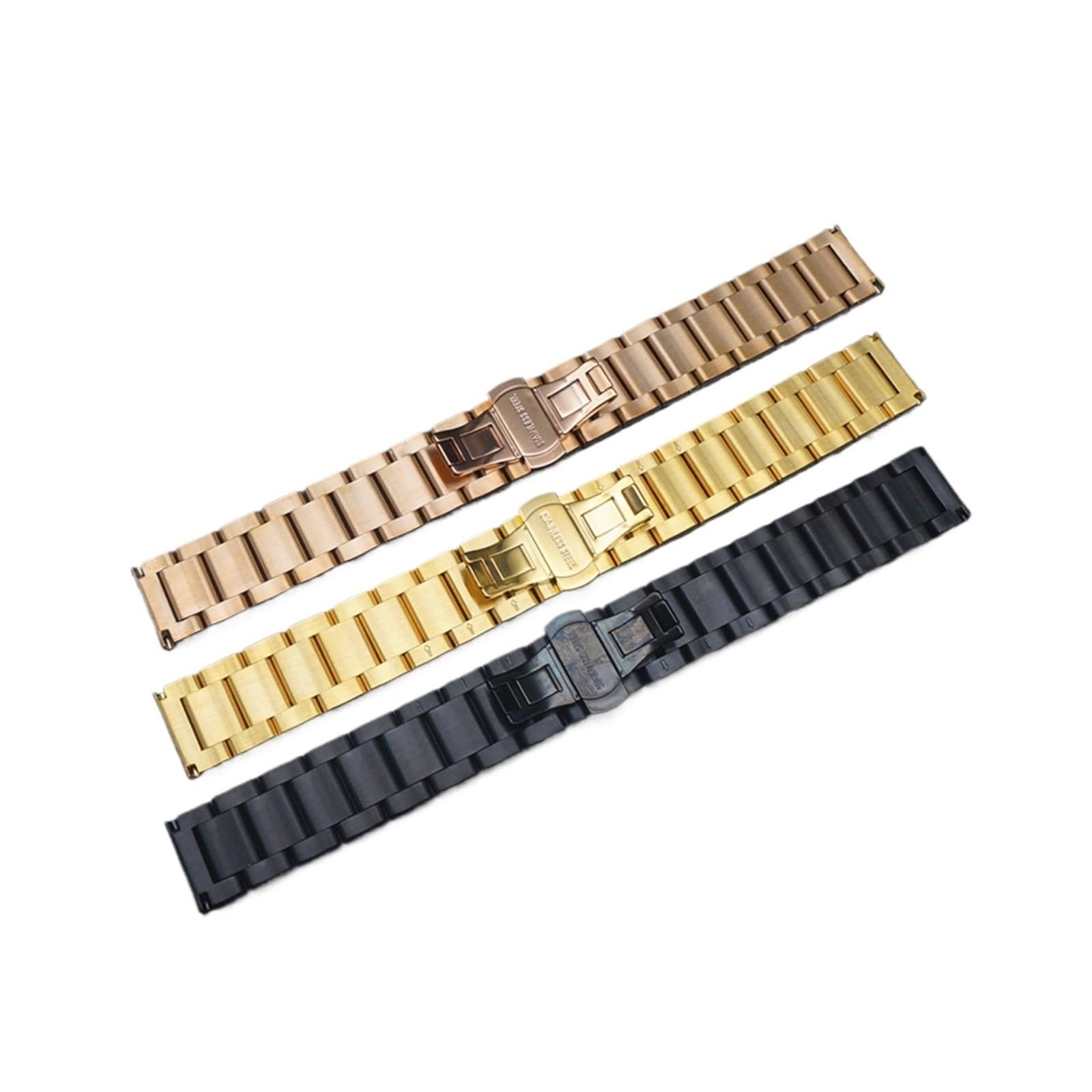 SiChouwz Cinturino in acciaio inox cinturino in acciaio metallo cinturino in metallo 14 16 18 19 20 21 22 23 24 26 28mm. Dimensione larghezza