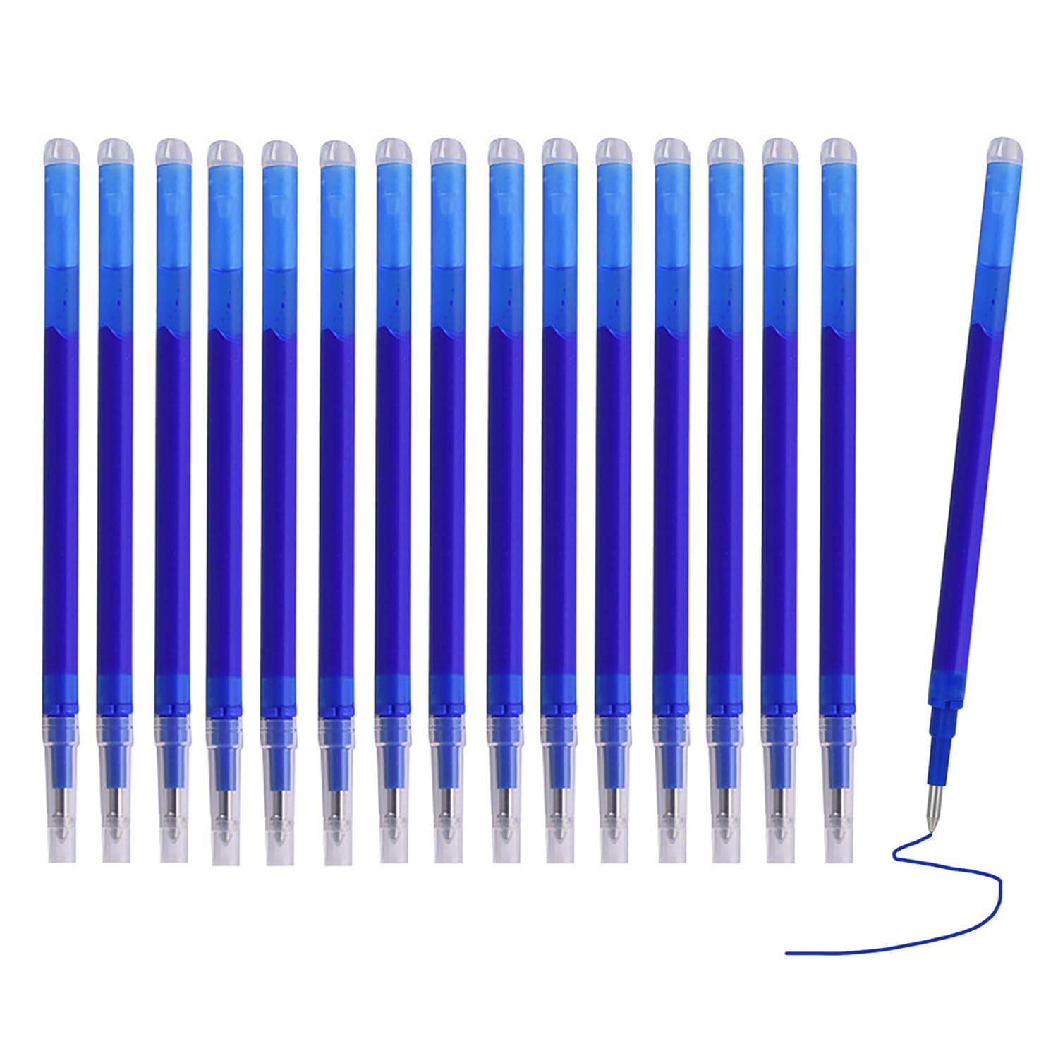 Mines Effaçables Bleues - Lot De 20 Recharges Pour Stylo Gel - Pointe 0,7 Mm - Idéal école, Bureau, Cadeau - 7
