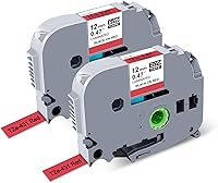 Vista 18 de BOYEEZON Paquete de 2 cintas para etiquetadoras TZe-131 de 0.472 in 0.47 laminadas transparentes, compatibles con Brother P Touch TZe-131 Negro