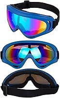 Vista 5 de Gafas de esquí, paquete de 4 – Gafas de snowboard para motocicleta, gafas tácticas de combate militar