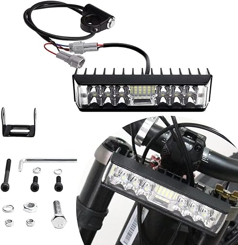 Miniatura 6 de BILLFARO Faro delantero de motocicleta mejorado con interruptor lámpara de cabeza brillante Plug and Play para Sur Ron Light Bee X S Segway X160