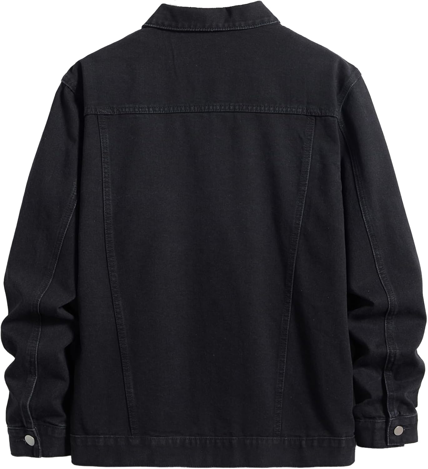 Men's Denim Jacket Vintage-Inspired Jean Jacket with Multiple Pockets - Cotton Blend, Machine Washable - Image 2