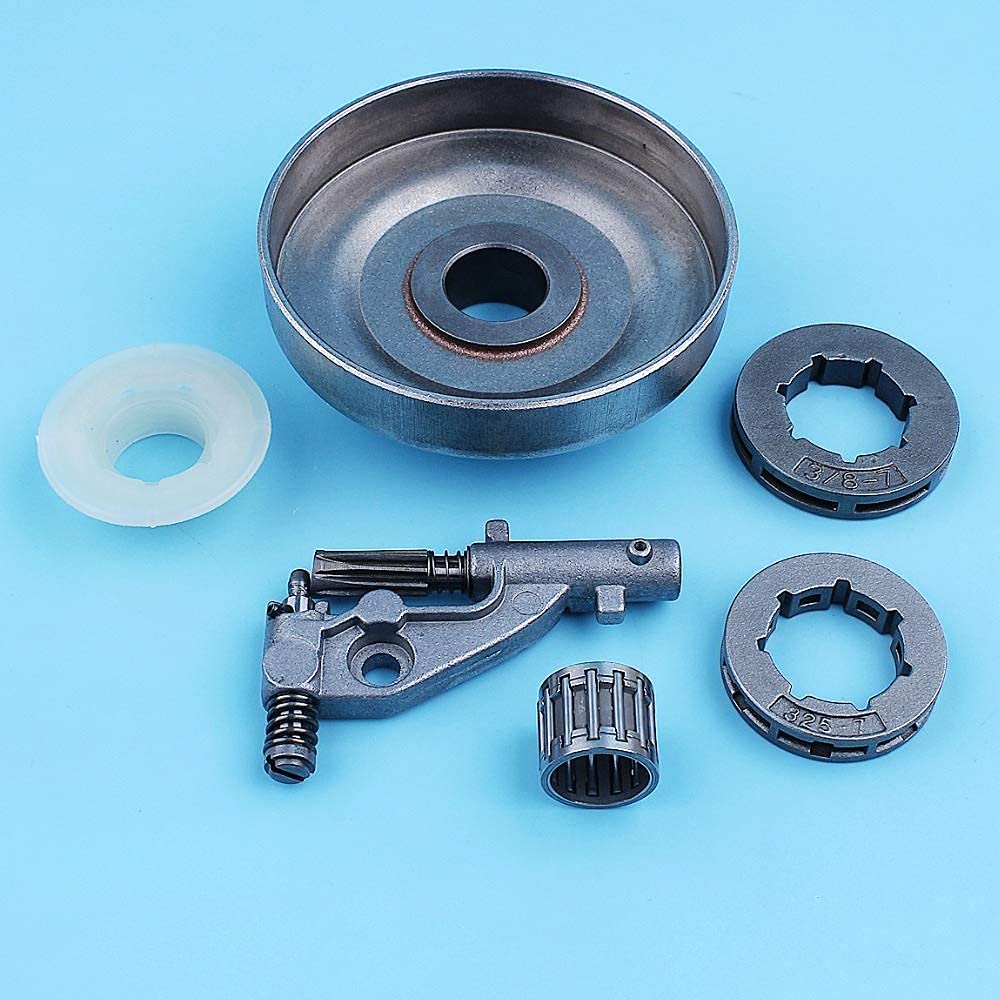 Kit de cojinete de Aguja de Rueda Dentada de Tambor de Embrague de Bomba de Aceite Compatible con Husqvarna 357XP 359357 XP Repuesto de Motosierra