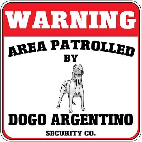 Adhesivo de vinilo con el logotipo de la zona de advertencia con el logotipo argentino para la seguridad del perro cruzado 79in