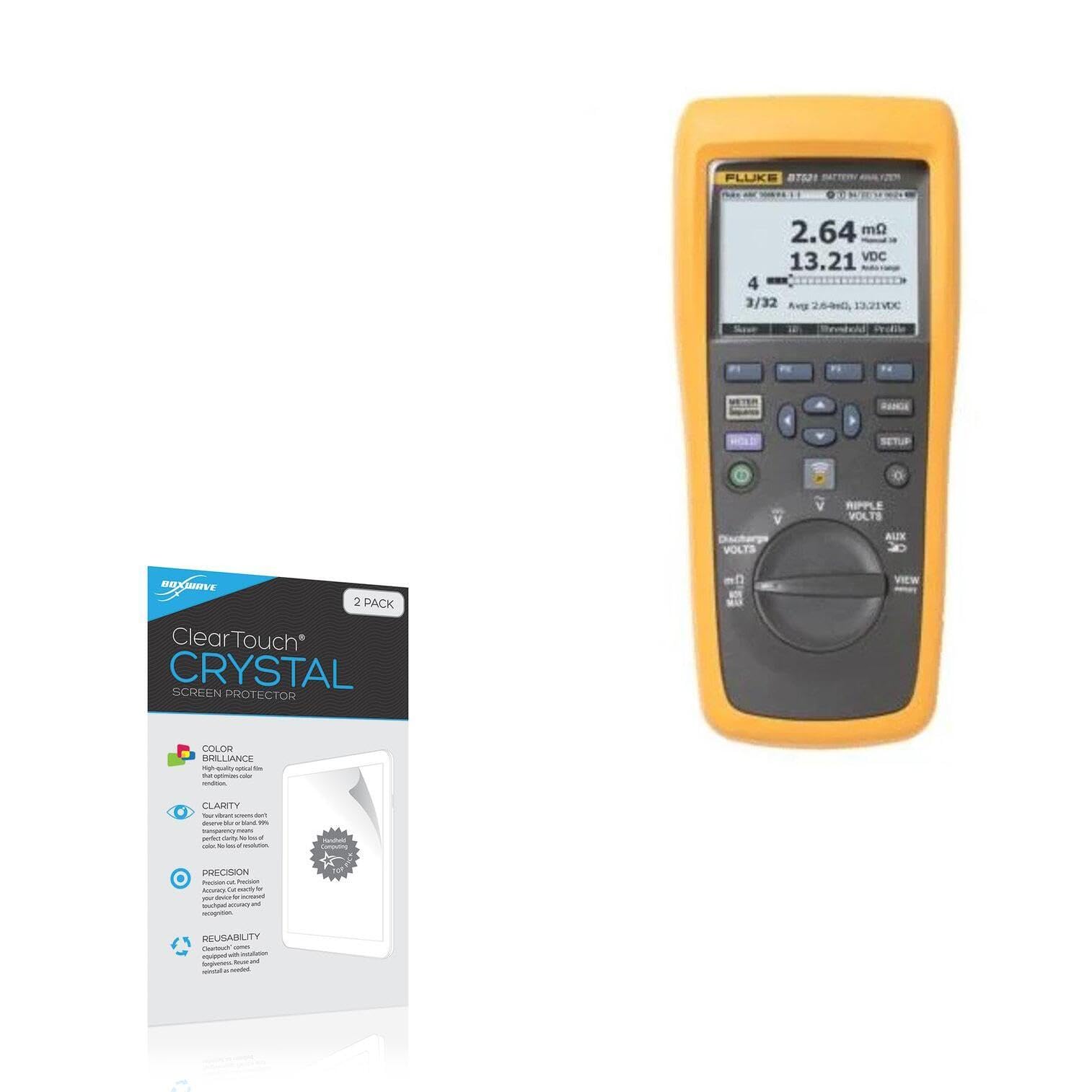 BoxWave Screen Protector Compatible with Fluke 500 - ClearTouch Crystal (2-Pack), HD Film Skin - Shields from Scratches