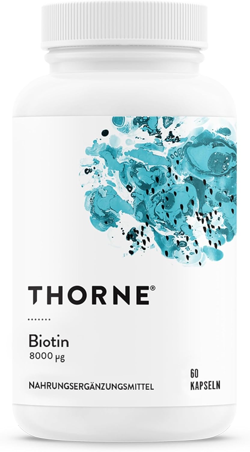 Thorne Biotin 8 – Vitamin B7 (Biotin) voor Gezond Haar, Nagels en Huid – 60 Capsules