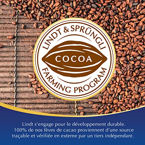 Lindt - Tablette LINDOR - Chocolat Noir - Cœur Fondant, 150g