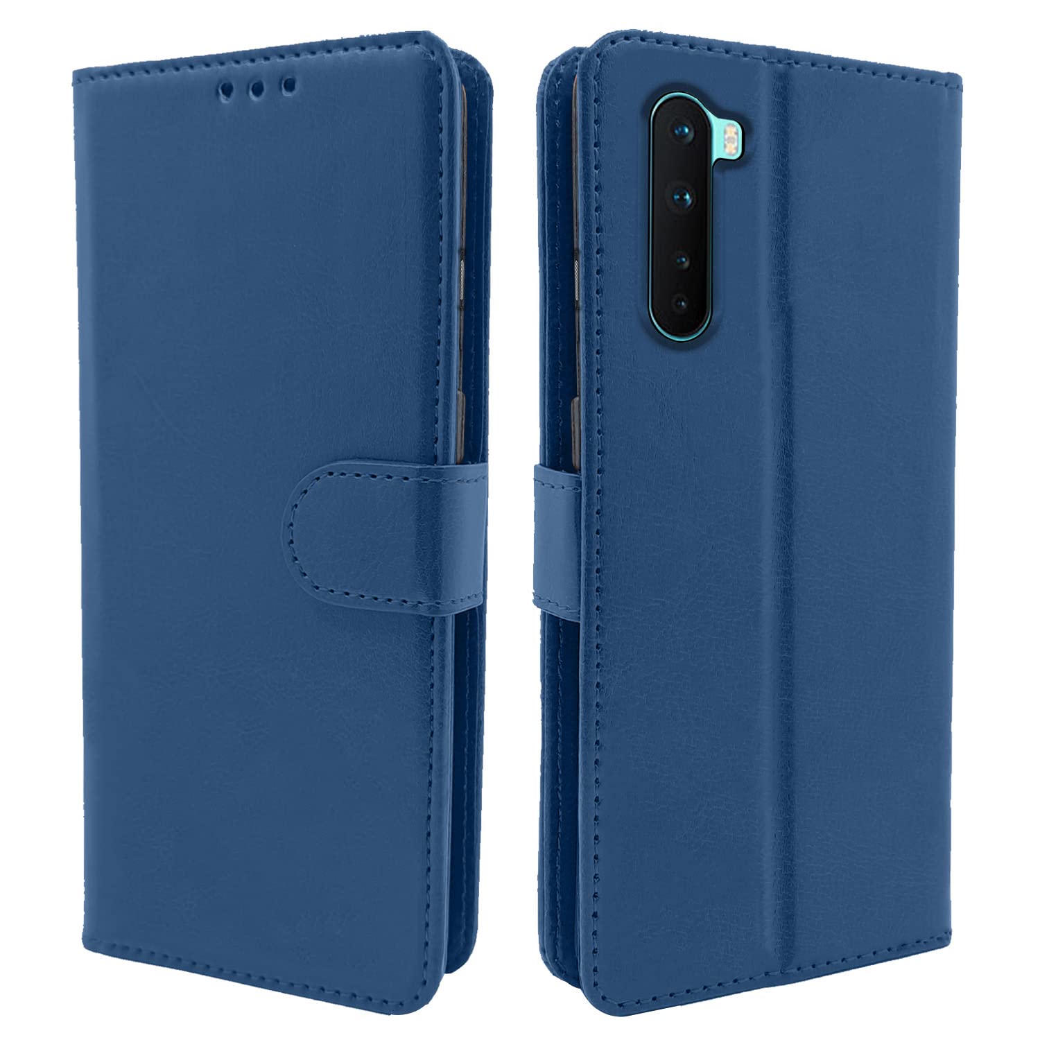 Pikkme Oneplus Nord Flip Case Leather Finish | Inside TPU with Card Pockets | Wallet Stand and Shock Proof | Magnetic Closing | Complete Protection Flip Cover for Oneplus Nord (Blue) (B0BK6MX1SN) Amazon Price History, Amazon Price Tracker
