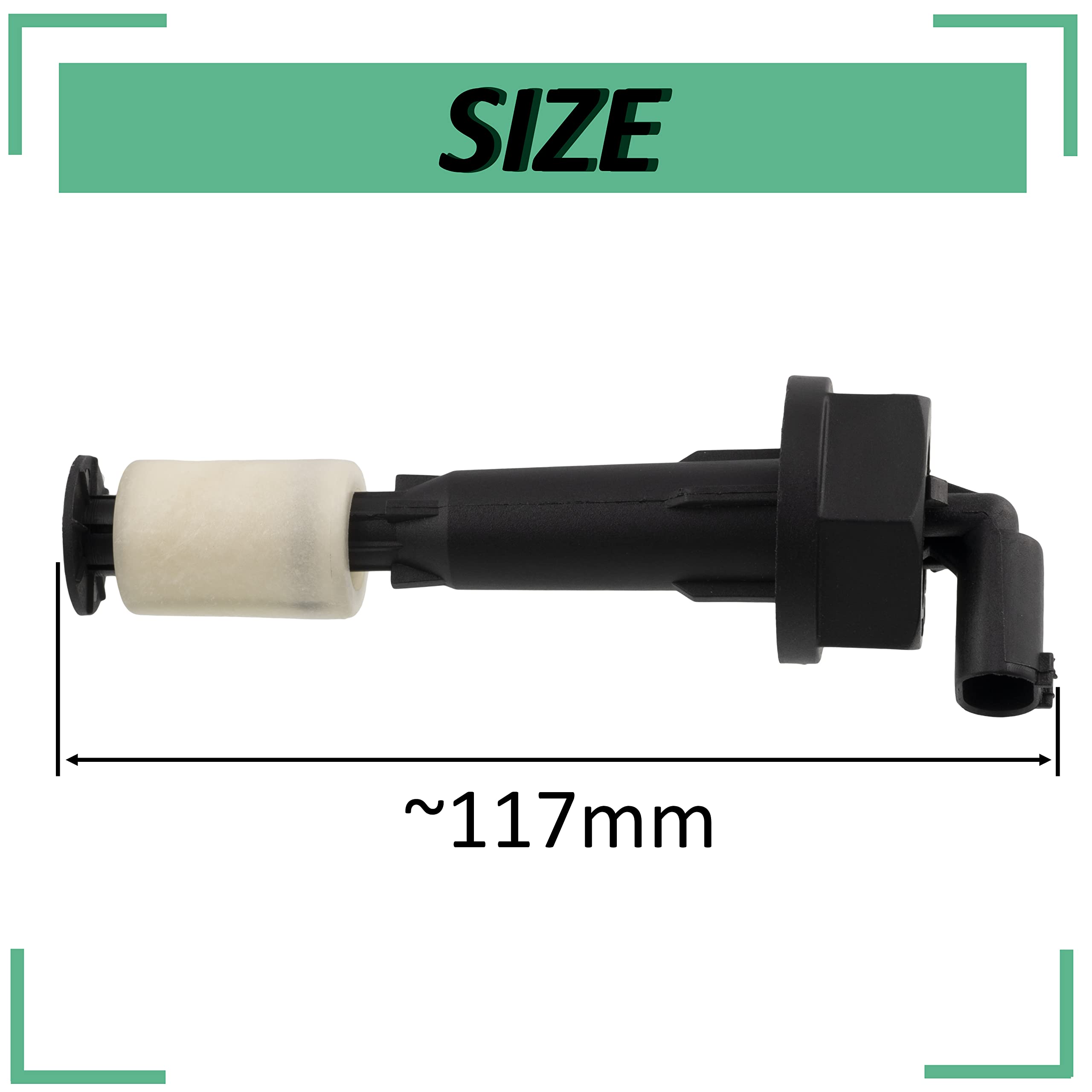 AERZETIX - C40441 - Sensor, nivel de líquido refrigerante - longitud 117mm - número de polos: 2 pines - compatible con 61318360855, 8 360 855
