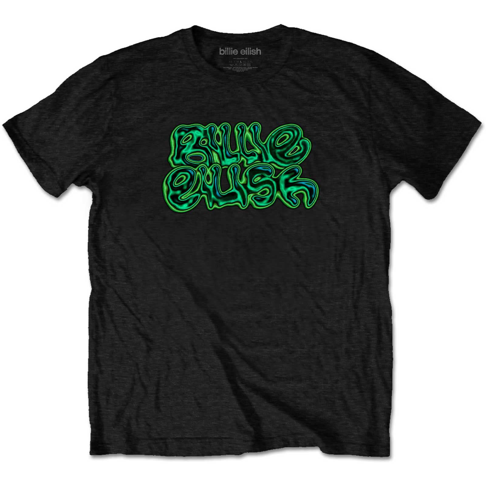 Billie Eilish T Shirt Neon Logo Official Unisex Black S