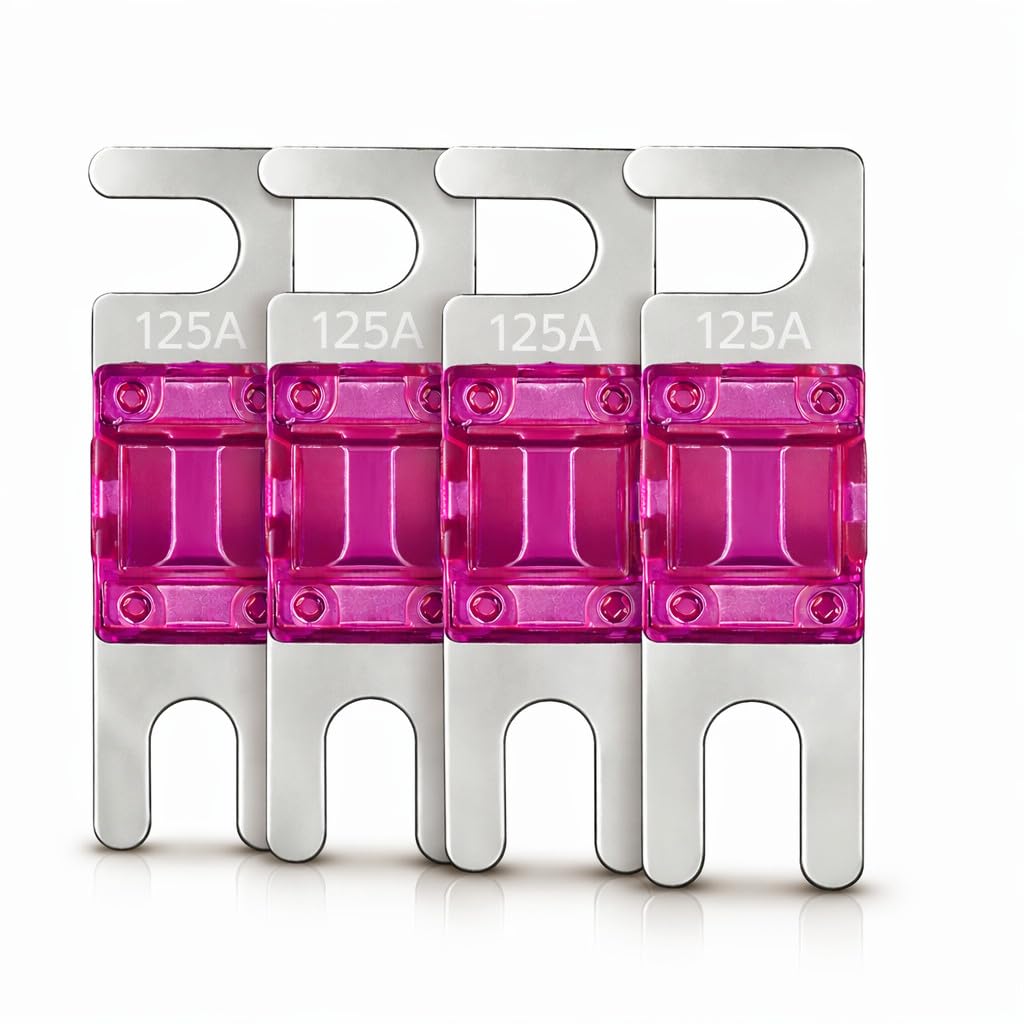 MGI SpeedWare 4-Pack Mini-ANL Fuses – Heavy-Duty Inline Fuse for 12V/24V Automotive, Marine, RV & Car Audio Power Systems (60 AMP)